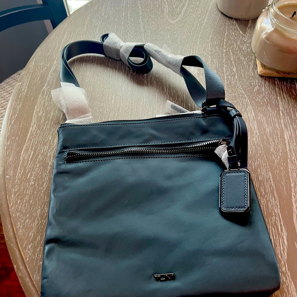 Tumi Crossbody Voyager Bag - Teal/Dark Blue NEW